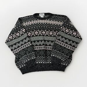 Vintage 80’s Fair Isle Sweater Made In Italy Men’s Sz M Collection International